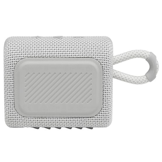 JBL Go 3 - White - Portable Waterproof Speaker - Back