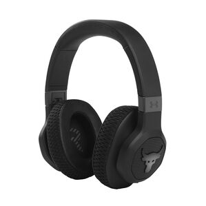 UA Project Rock Over-Ear Training Headphones - Engineered by JBL - Black - Over-Ear ANC Sport Headphones - Hero