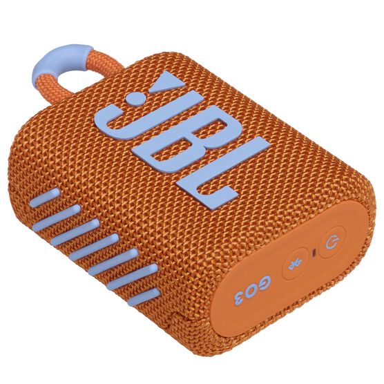 JBL Go 3 - Orange - Portable Waterproof Speaker - Detailshot 3