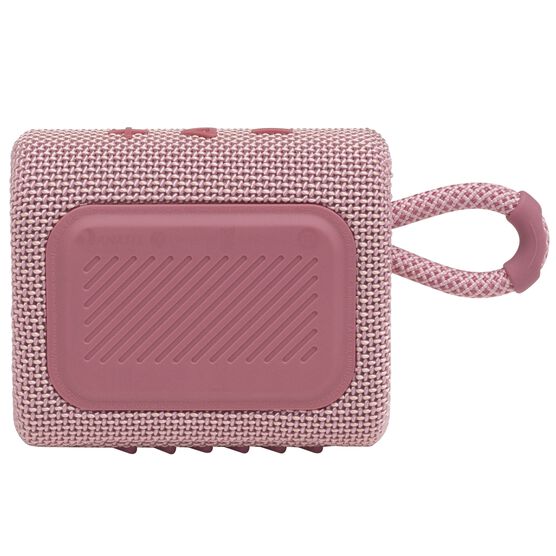 JBL Go 3 - Pink - Portable Waterproof Speaker - Back
