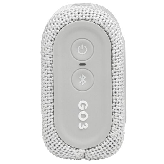 JBL Go 3 - White - Portable Waterproof Speaker - Right