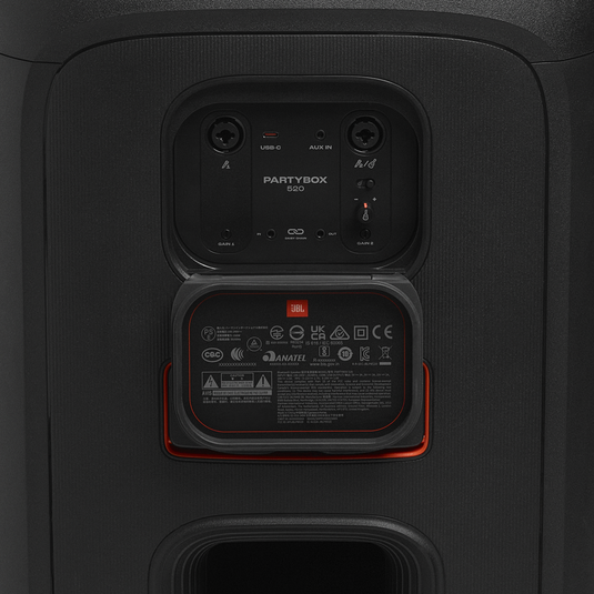 JBL PartyBox 520 - Black - Portable battery-powered party speaker with powerful and loud sound - Detailshot 6 image number null