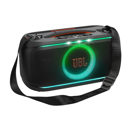 JBL PartyBox On-the-Go 2 ES - Black - Portable party speaker with convenient handle and a shoulder strap - Hero image number null