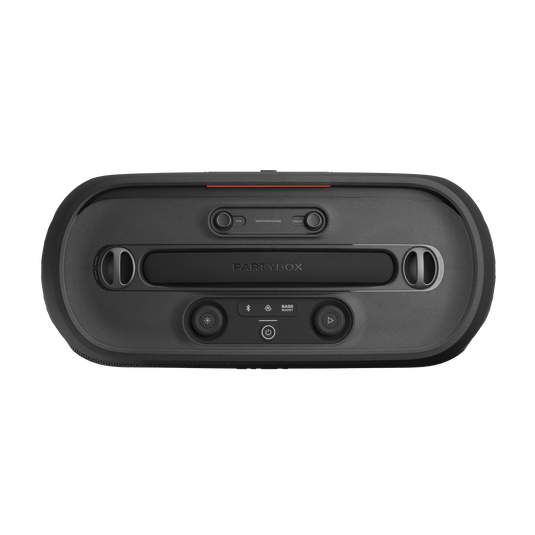JBL PartyBox On-the-Go 2 ES - Black - Portable party speaker with convenient handle and a shoulder strap - Top image number null