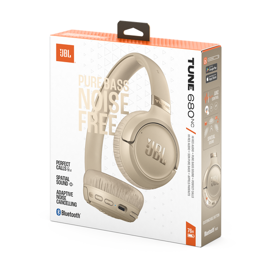 JBL Tune 680NC - Beige - Wireless on-ear Noise cancelling headphones - Detailshot 15 image number null