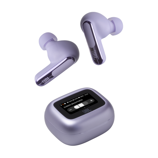 JBL Live Beam 3 - Purple - True wireless noise-cancelling closed-stick earbuds - Detailshot 7 image number null