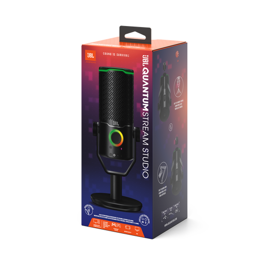 JBL Quantum Stream Studio - Chrome - Quad pattern premium USB microphone for streaming, recording and gaming - Detailshot 15 image number null