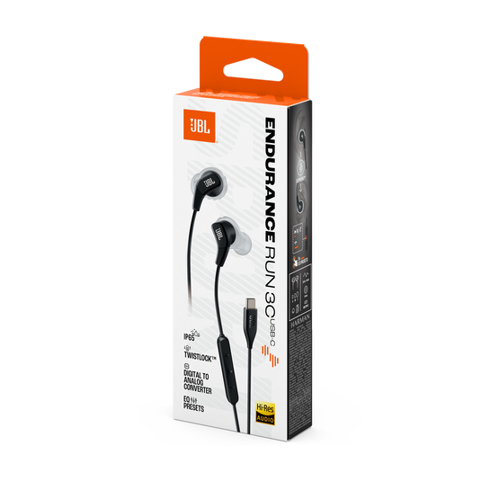 JBL Endurance Run 3 USB-C - Black / Gray - USB-C Wired Sport Headphones - Detailshot 15 image number null