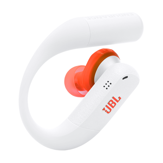 JBL Endurance Peak 4 - White - True Wireless Noise Cancelling Sport Earbuds - Detailshot 1 image number null