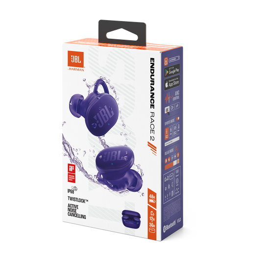 JBL Endurance Race 2 - Purple - Waterproof sports true wireless earbuds - Detailshot 15 image number null
