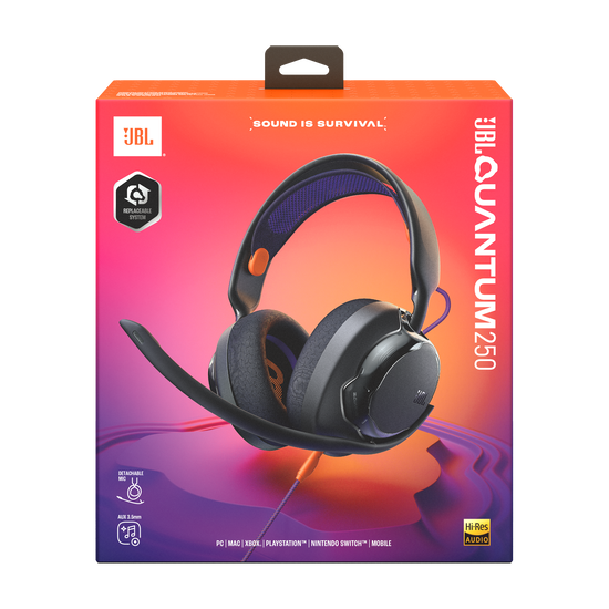 JBL Quantum 250 | オーバーイヤー有線ゲーミングヘッドセット