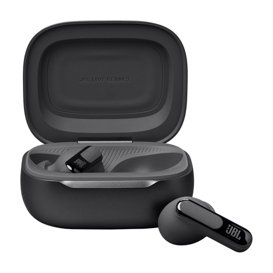 JBL Live Beam 3 - Black - True wireless noise-cancelling closed-stick earbuds - Front image number null
