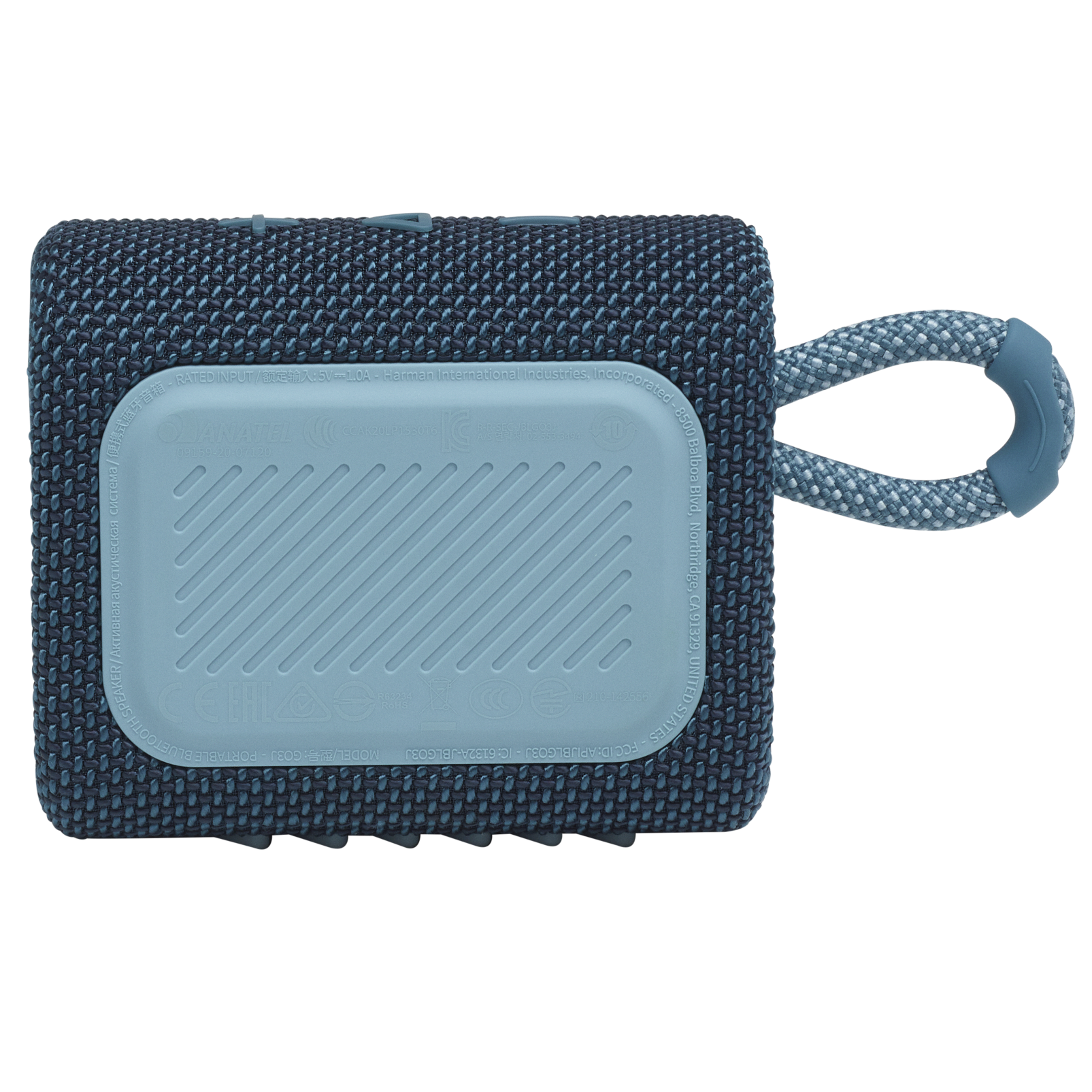 JBL Go 3 - Blue - Portable Waterproof Speaker - Back