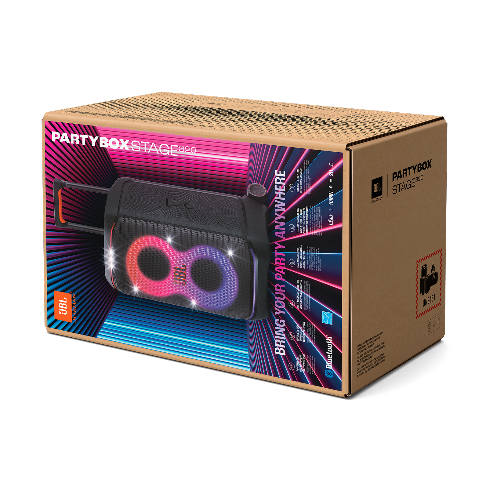 納得できる割引 Stage PartyBox JBL 320 ホイール付きポータブルパーティー | スピーカー・ウーファー