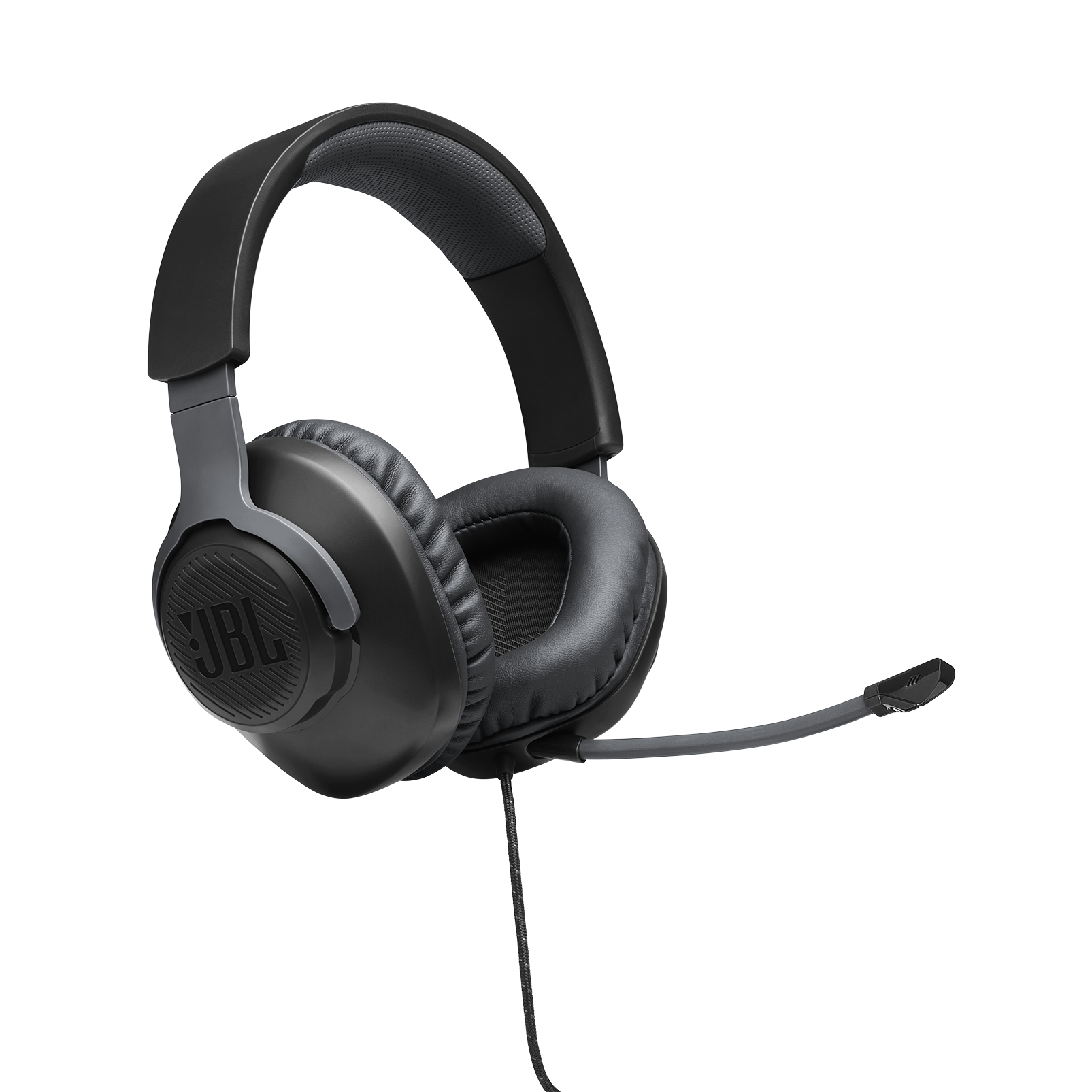 JBL Quantum 100 | 着脱可能マイク付オーバーイヤーゲーミングヘッドセット