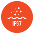 IP67等級の防水・防塵性能