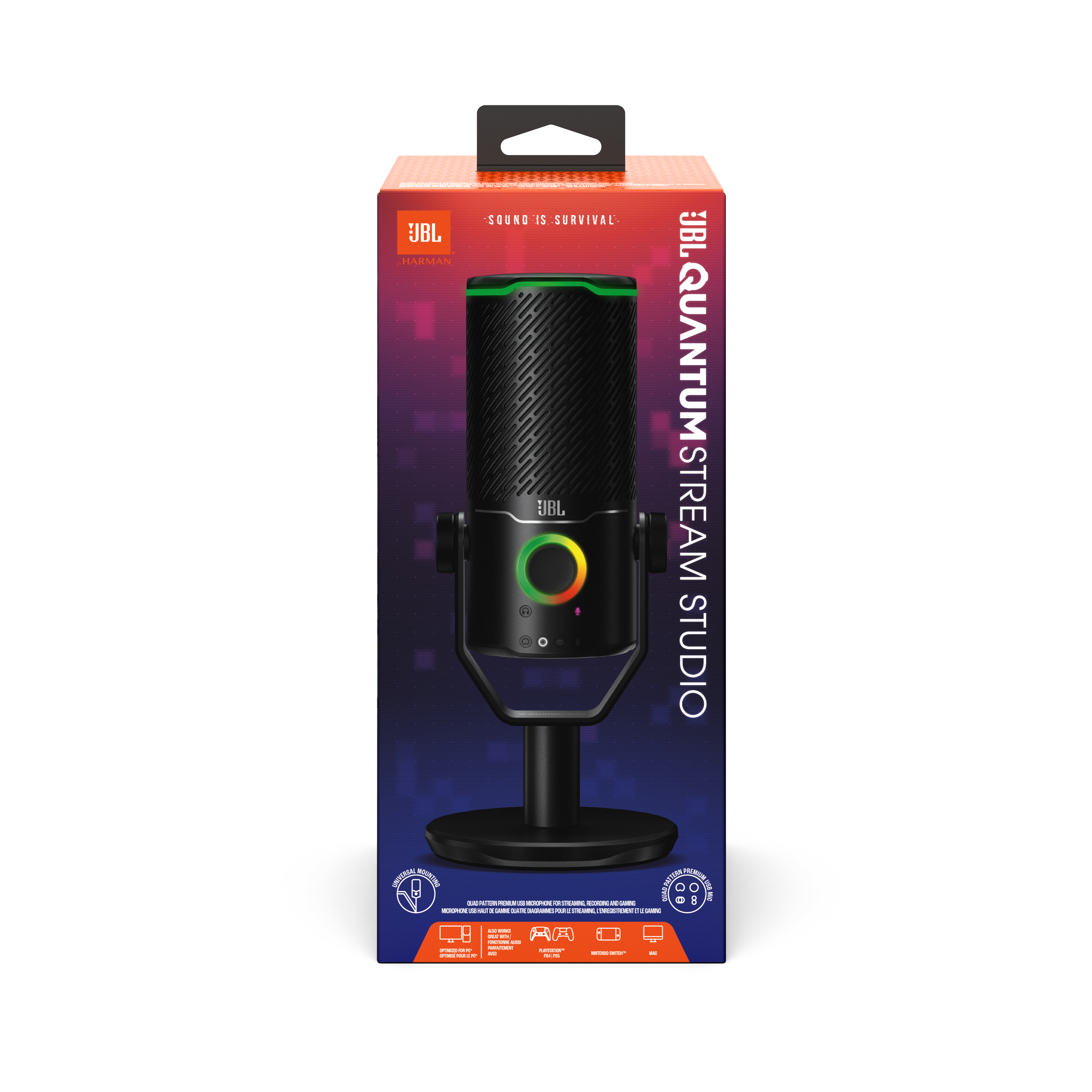 JBL Quantum Stream Studio | クアッドパターンUSBコンデンサーマイク JBL Quantum Stream Studio | クアッドパターンUSBコンデンサーマイク