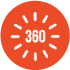 印象的な360度のライトショー